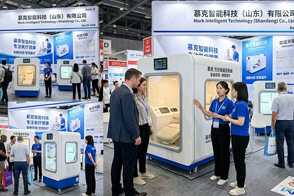 Trực tiếp từ Hội chợ triển lãm: Triển lãm Công nghệ Thông minh Muke tại Hội chợ Triển lãm Sức khỏe & Sức khỏe Quốc tế; Buồng oxy áp suất cao và thanh tạo oxy thu hút sự quan tâm của nhà phân phối.