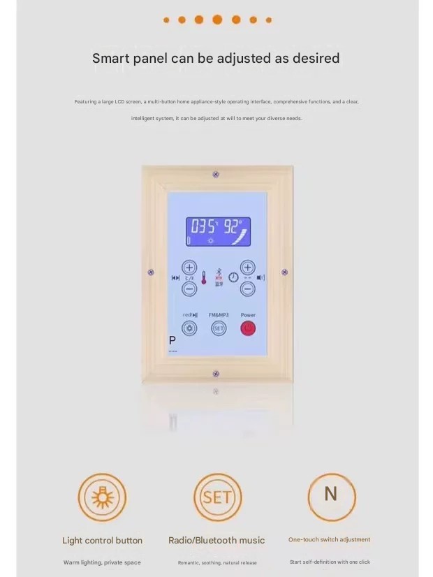 Two‑person far‑infrared sauna in a bright, modern room